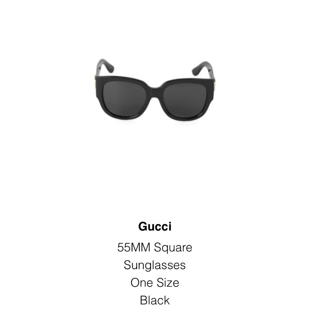 GUCCI 55MM Square Sunglasses.
